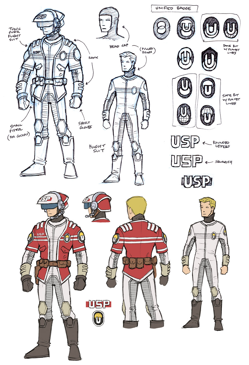 BONUS CONTENT: Sketchbook: USP Pilot Costume